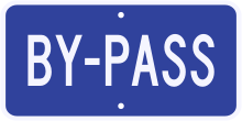 M4-2 BY-PASS Auxiliary Sign