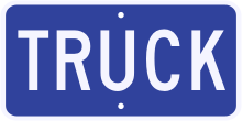 M4-4 Truck Auxiliary Sign