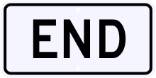 M4-6 END Auxiliary Sign