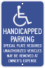 Massachusetts State Specified Disabled Parking Sign