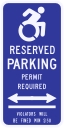 Connecticut State Specified Disabled Parking Sign w/ Arrows