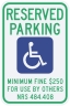 Nevada State Specified Disabled Parking Sign