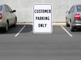 Customer Parking Only Sign