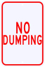 No Dumping Warning Sign