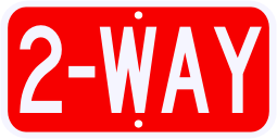 Stop Sign 2-Way Supplemental Plaque