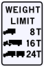 Bridge Weight Limits Sign - Customizable