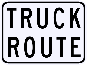 Truck Route Sign