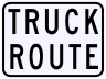 Truck Route Sign