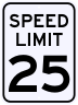25 MPH Speed Limit Sign