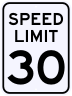 30 MPH Speed Limit Sign