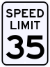 35 MPH Speed Limit Sign