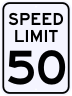 50 MPH Speed Limit Sign