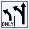 Advance Intersection 2 Lane Control Sign