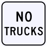 No Trucks Sign