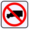 No Trucks Symbol Sign