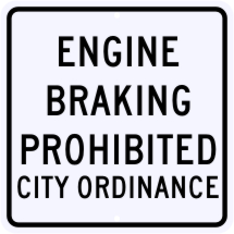 Engine Braking Prohibited Sign