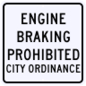 Engine Braking Prohibited Sign
