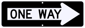 One Way Right Sign