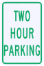 2 Hour Permissive Parking Sign