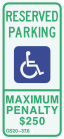 North Carolina State Specified Disabled Parking Sign