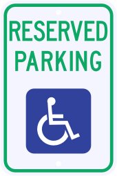 R7-8 Federal Standard Handicap Reserved Parking