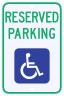 R7-8 Federal Standard Handicap Reserved Parking