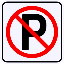 No Parking Symbol Sign