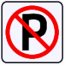 No Parking Symbol Sign