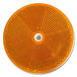 3 Inch Round Amber Reflector/Delineator