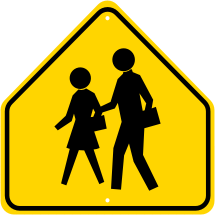 School Advance Warning/Crossing Symbol Sign