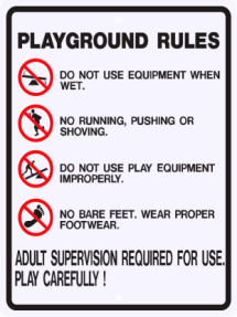 Playground Rules Sign