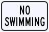 No Swimming Sign