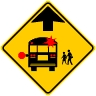 School Bus Stop Ahead Symbol Sign