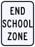 End School Zone Sign