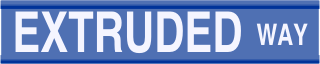  Custom Extruded Street Name Sign White On Blue