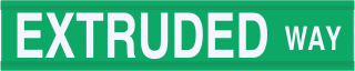  Custom Extruded Street Name Sign White On Green