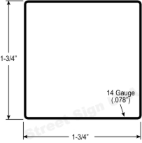 © Street Sign USA 1-3/4" Square Sign Post Data Spec