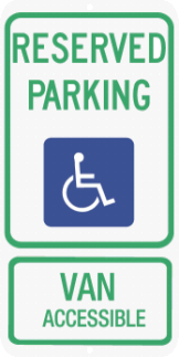Texas State Specified Disabled Parking Sign