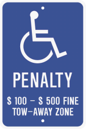 Virginia State Specified Disabled Parking Sign