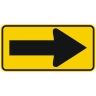 One Directional Large Arrow Roadway Warning Sign