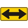 Two-Direction Large Arrow Warning Sign
