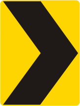 Chevron Alignment  Roadway Warning Sign