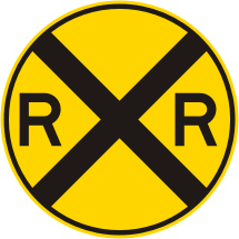 Rail Road Crossing Advance Warning Sign