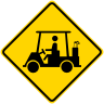 Golf Cart Crossing Symbol Warning Sign