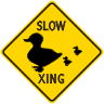 Bird Duck Waterfoul Crossing Warning Sign