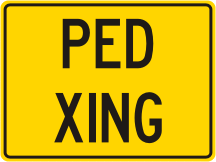 Pedestrian Crossing Advisory Sign Plaque