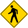 Pedestrian Crossing Ahead Symbol Sign