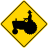Farm Equipment Tractor Symbol Warning Sign