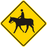 Equestrian Horse Crossing Symbol Warning Sign