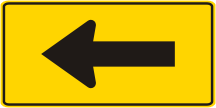 One Directional Large Arrow Roadway Warning Sign